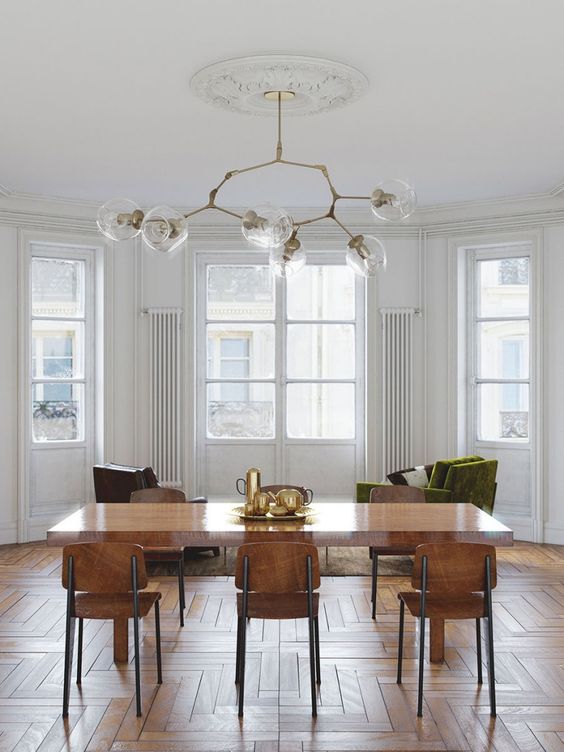 bubble branch chandelier on white room