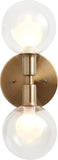 Aria Brass Double light sconce