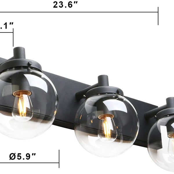 Black Path triple vanity Sconce