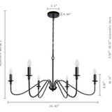 Bonny Farmhouse 6 light Classic Chandelier