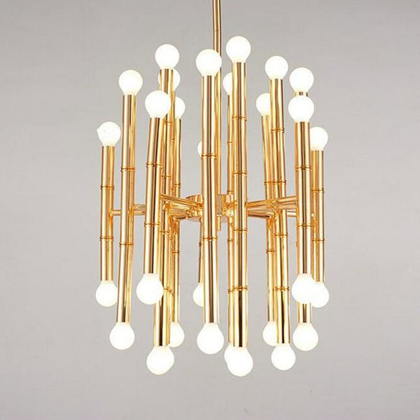 multi-head gold modern chandelier