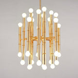 multi-head gold modern chandelier