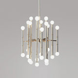 multi-head chrome modern chandelier