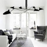 black modern chandelier