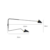 two head black wall lamp serge mouille