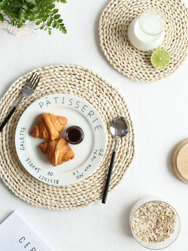 Dining Table Woven Ivory Mat