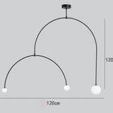 minimalist 2 arch chandelier