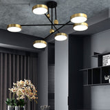 modern black and gold chandelier