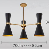 3 light hourglass black and gold light