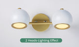 2 Light Gold and White Vanity Sconce