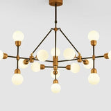 art deco gold and black chandelier LED