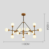 LARGE ART DECO MID CENTURY CHANDELIER