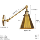 Gold Long Arm POLO Wall Light