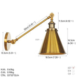Gold Long Arm POLO Wall Light