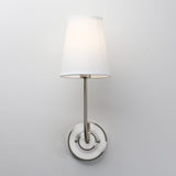 PINO Single classic Cuntry Sconce with  White Fabric Shade