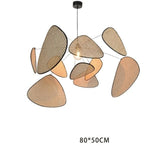 hand made caning wicker ratan multi panel chandelier