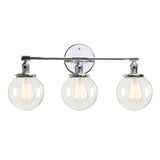 3 LIGHT CHROME VANITY LIGHT VINTAGE STYLE