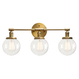3 LIGHT VINTAGE BRASS VANITY LIGHT VINTAGE STYLE