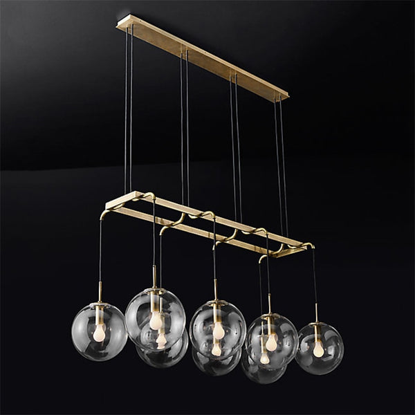 antique gold cage multi globe chandelier