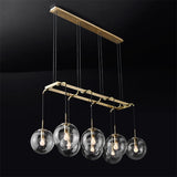 antique gold cage multi globe chandelier