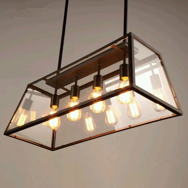 4 lights farmhouse linear chandelier