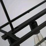 iron 4 lights farmhouse linear chandelier