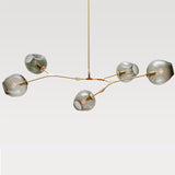 smoked glass ball chandelier