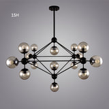 15 head big black chandelier