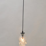clear glass skull shaped pendant light