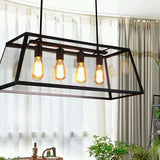 4 lights farmhouse linear chandelier kitchen island