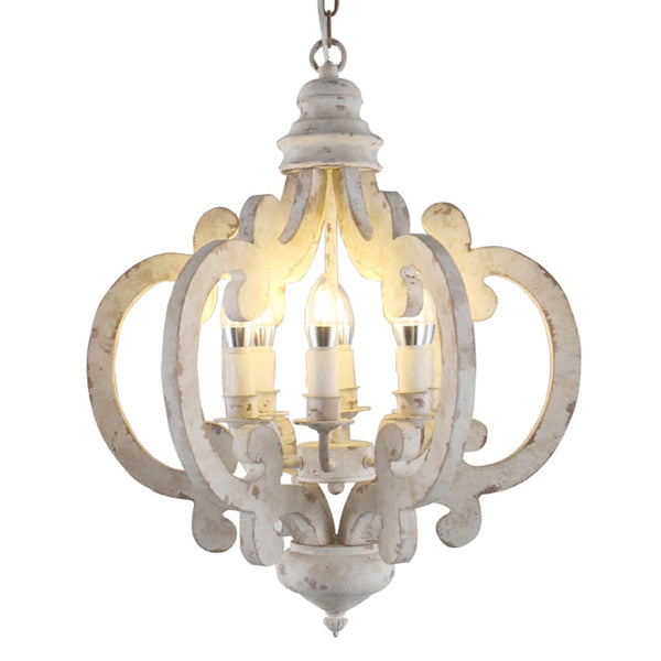 white wood vintage pendant light