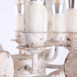 white vintage wooden pendant light