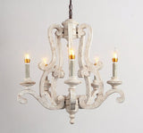 white wood vintage chandelier