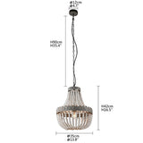 small white beaded chandelier