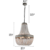 medium white beaded chandelier