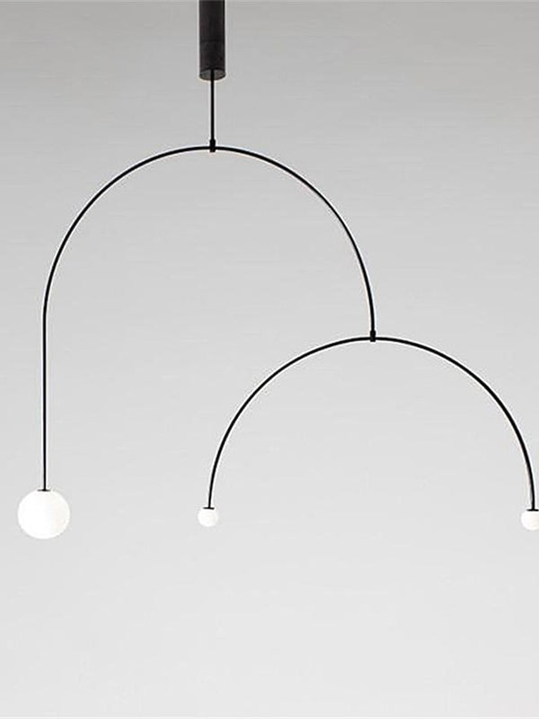 minimalist arch black chandelier