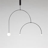 minimalist arch black chandelier