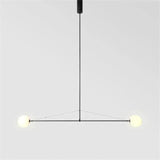 minimalist black 2 light chandelier