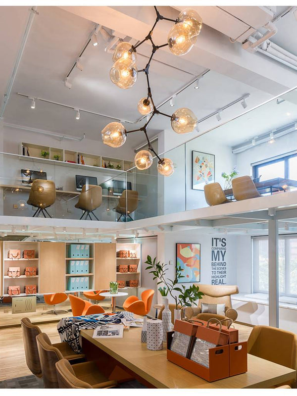 Vertical installation branch chandelier