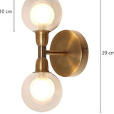 Aria Brass Double light sconce