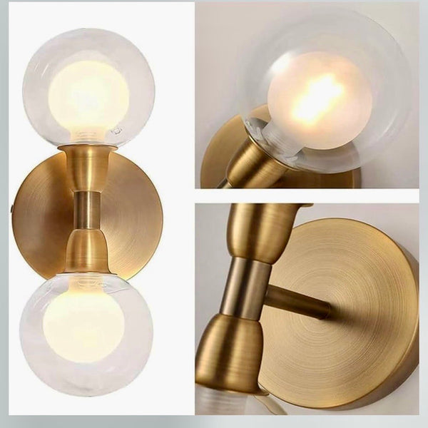 Aria Brass Double light sconce