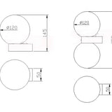 Nordic color ball glass wall lamp