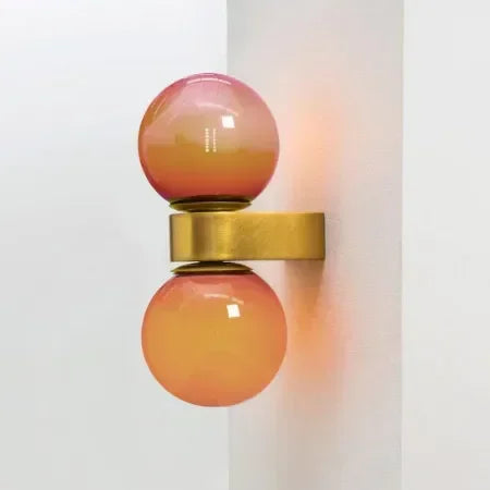 Nordic color ball glass wall lamp