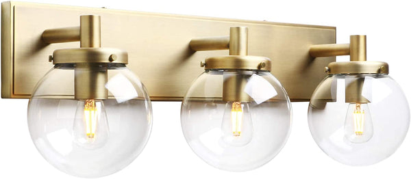 Path Brass Triple Vanity Sconce
