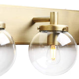 Path Brass Triple Vanity Sconce