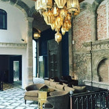 Custom Made Handcrafted Vintage Mirror Chandelier