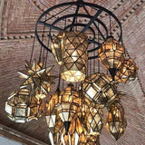 Custom Made Handcrafted Vintage Mirror Chandelier
