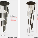 LED  Stair Chandelier DROM