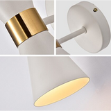 Hourglass Mid Century Sconce Black/White