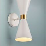 Hourglass Mid Century Sconce Black/White